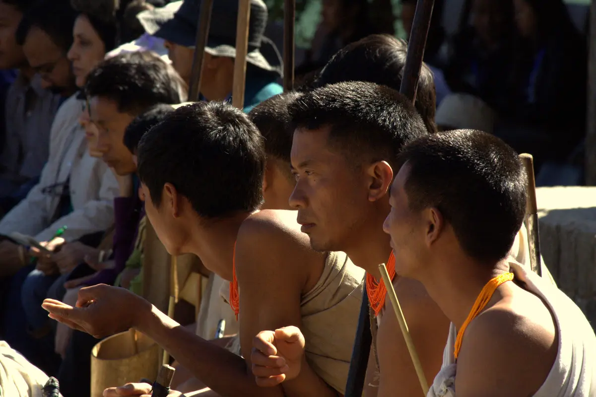 Enjoying the proceedings at the Hornbill Festival. Kohima,Nagaland.