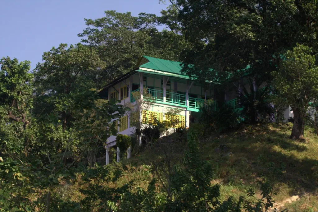 The stunningly located Mathanguri Museum. Manas National Park, Assam.